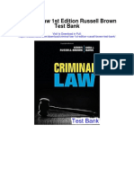 Criminal Law 1st Edition Russell Brown Test Bank