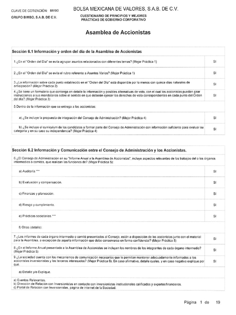 Codigos de mejores practicas corporativas grupo bimbo 2020 pdf