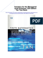 Finite Mathematics For The Managerial Life and Social Sciences 12th Edition Tan Test Bank