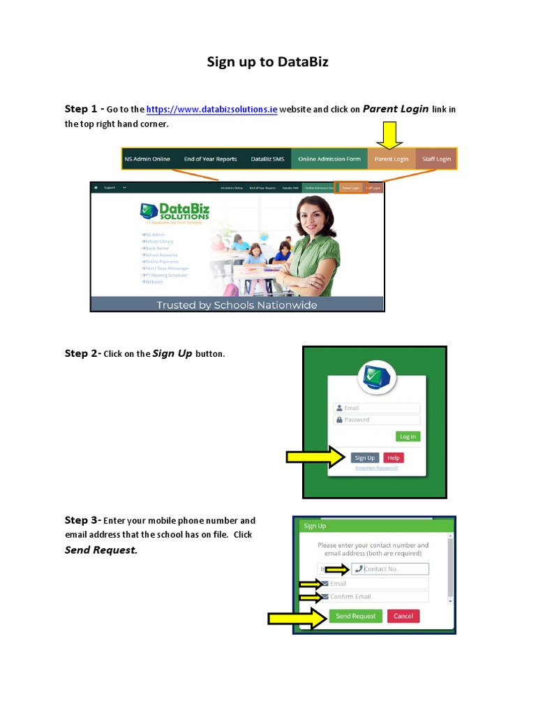 DataBiz Account Sign-Up Guide | PDF | Login | Password