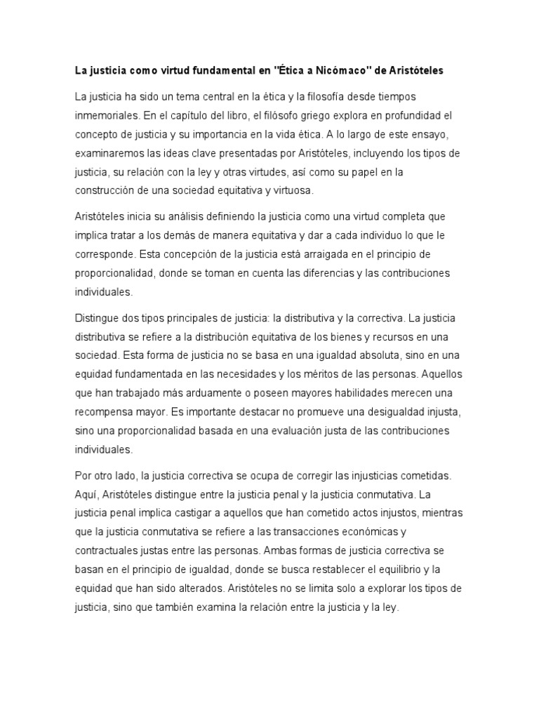 La Justicia Como Virtud Fundamental en | PDF | Justicia | Crimen y ...