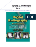 Digital Radiography An Introduction For Technologists 1st Edition Seeram Test Bank