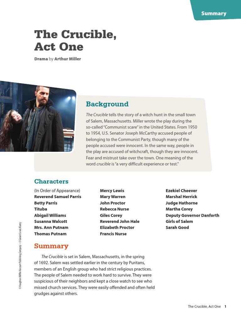 The Crucible Act 1 Adjusted Text PDF