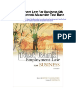 Employment Law For Business 6th Edition Bennett Alexander Test Bank