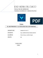 3era Investigacion - El Matrimonio y La Invalidez Del Matrimonio