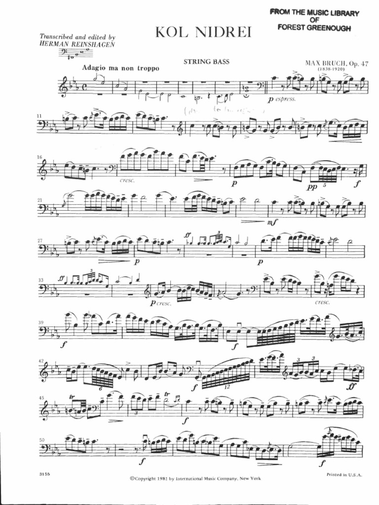 Kol Nidrei Solo Part | PDF