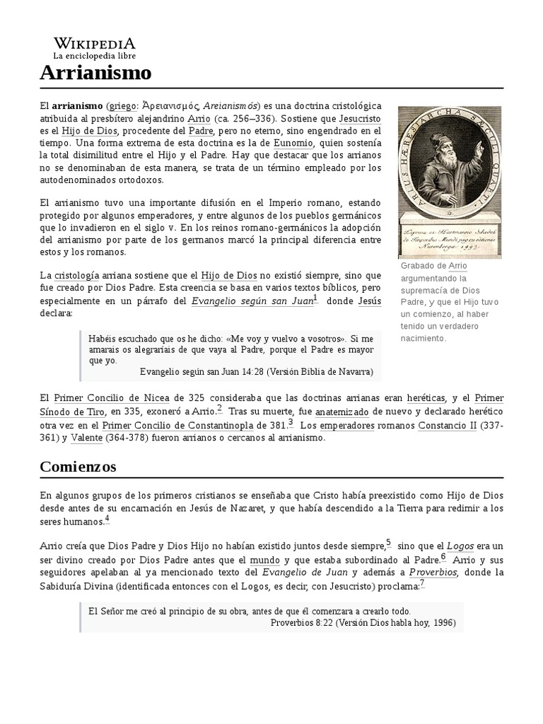 El arrianismo: doctrina y controversia | PDF | arrianismo | Familias ...