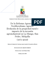 Chile de La Reforma Agraria Al Neoliberalismo Agrario