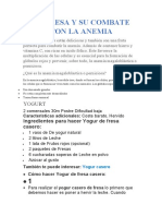 La Fresa y Su Combate Con La Anemia