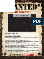 Female Scientist Wanted Poster Project To Complete CANVAS