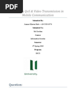 Securing QoS & Video Transmission in Mobile Communication