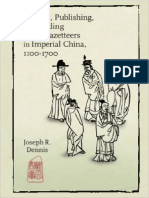 Writing Publishing and Reading Local Gazetteers in Imperial China 1100-1700 - Joseph R Dennis