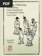 Writing Publishing and Reading Local Gazetteers in Imperial China