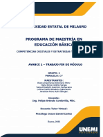 Formato Del Avance Del Proyecto