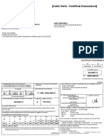 Carte Verte - Certificat D'assurance