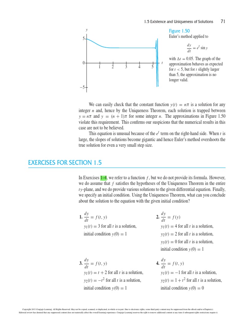 Existence And Uniqueness Pdf Equations Function Mathematics