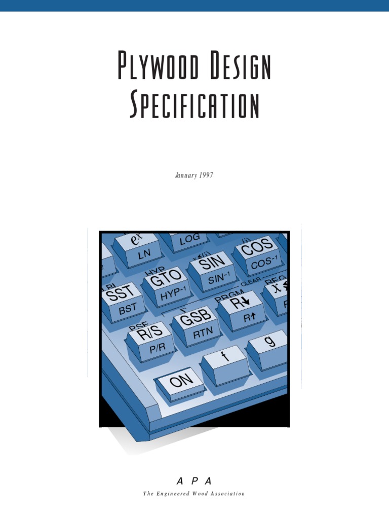 APA Plywood Design Specs (1) PDF Plywood Adhesive