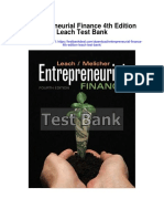 Entrepreneurial Finance 4th Edition Leach Test Bank