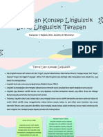 Takrif Dan Konsep Linguistik Serta Linguistik Terapan