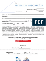 Ficha de Inscriçao - Corrida Do Trabalhador