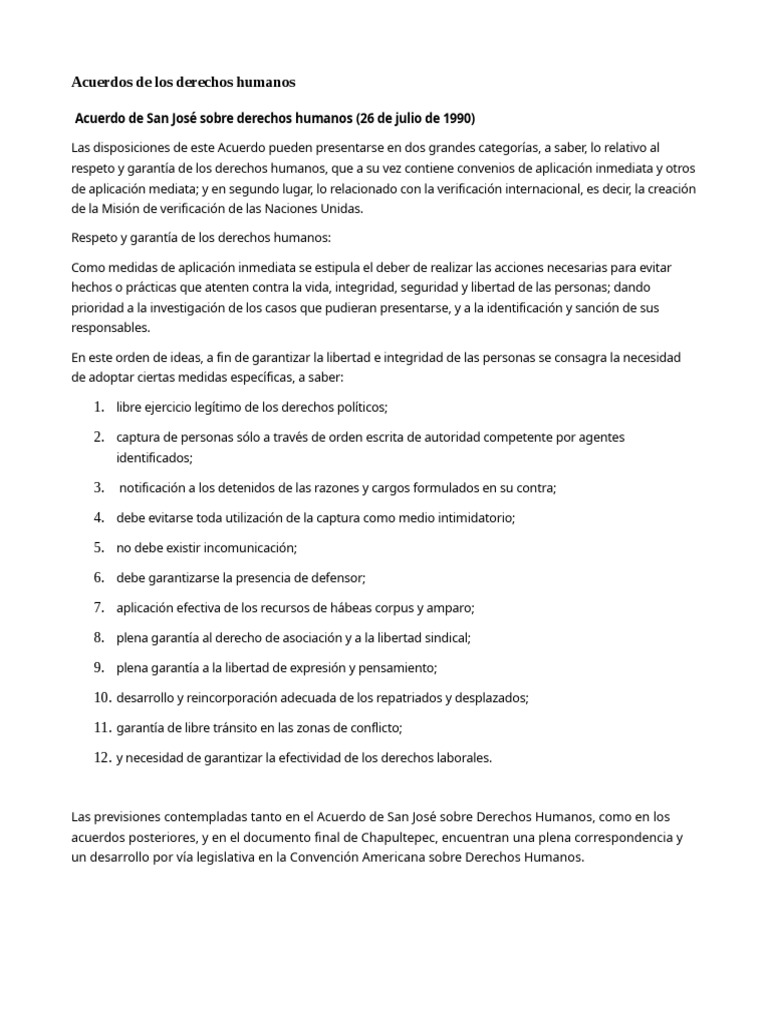 Acuerdos de Los Derechos Humanos | PDF | Ciencias sociales