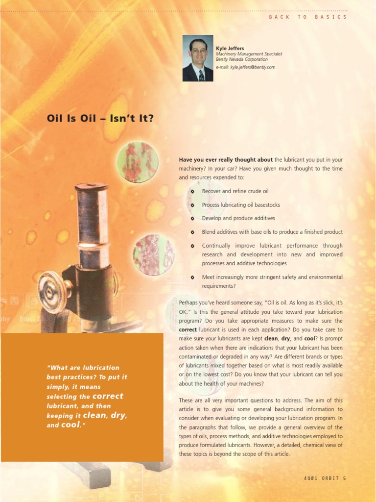 Oil Is Oil Isn T It 1692993982 | PDF | Lubricant | Motor Oil