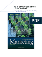 Foundations of Marketing 5th Edition Pride Test Bank