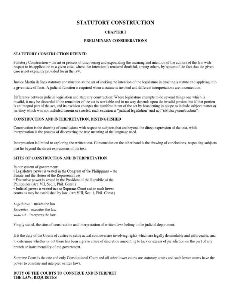 Understanding Statutory Construction Basics | PDF | Bill (Law ...