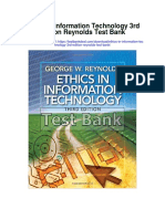 Ethics in Information Technology 3rd Edition Reynolds Test Bank