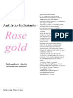 Rose Gold: Antifrizz Hidratante