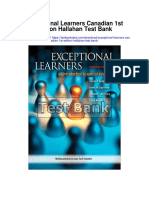 Exceptional Learners Canadian 1st Edition Hallahan Test Bank