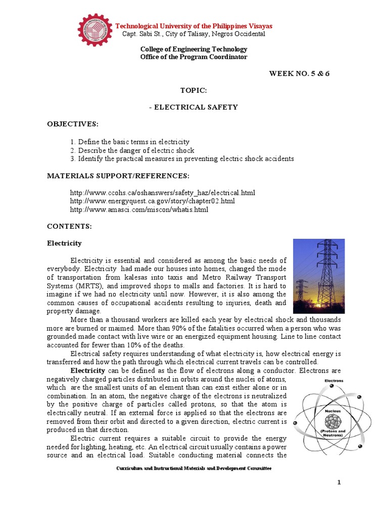Electrical Safety Curriculum Guide | PDF | Fuse (Electrical ...
