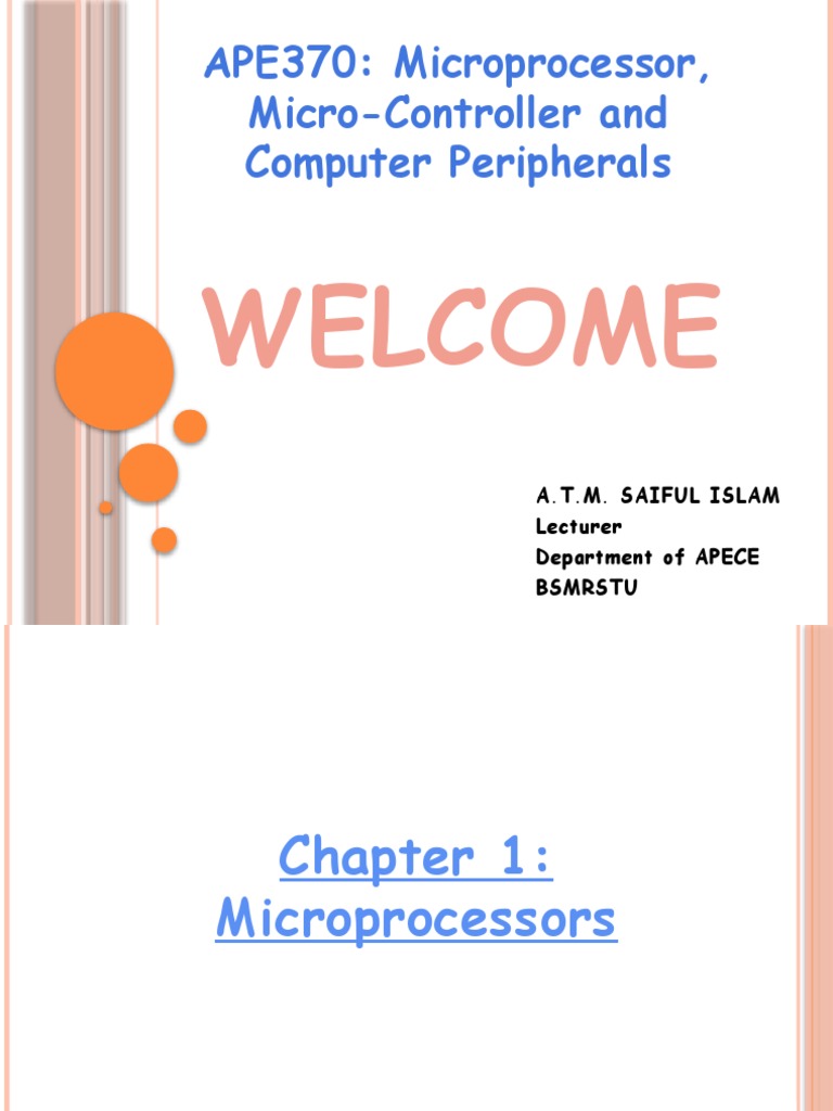 APE370: Microprocessor, Micro-Controller and Computer Peripherals | PDF ...