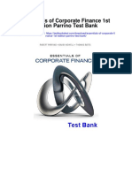 Essentials of Corporate Finance 1st Edition Parrino Test Bank