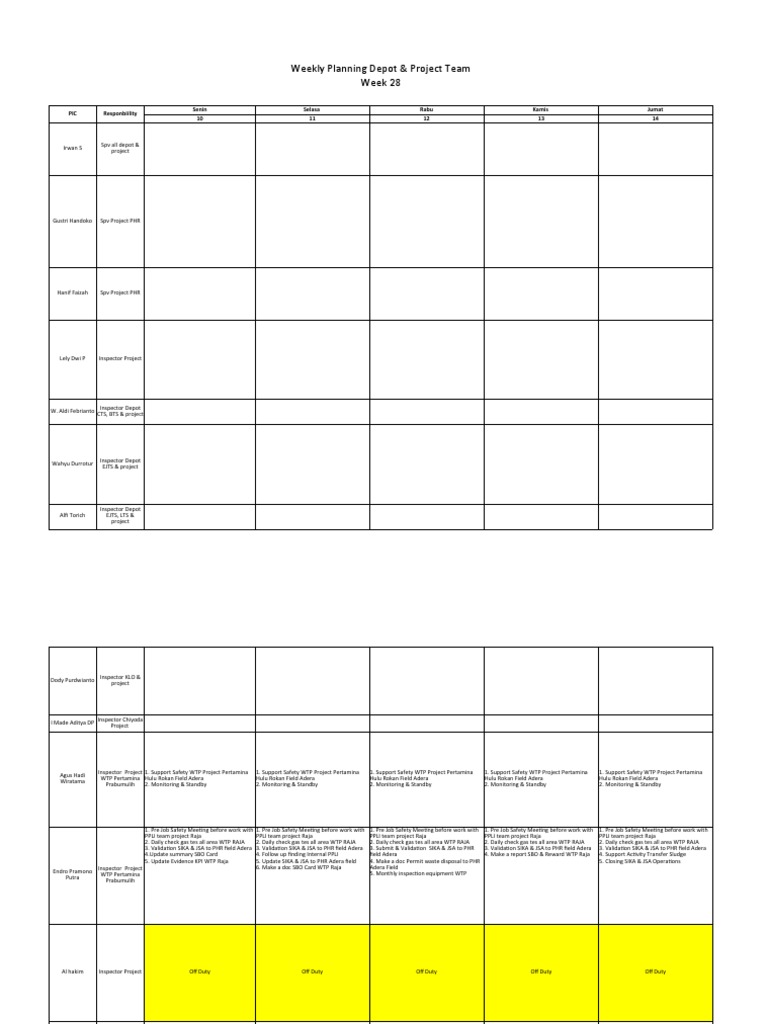 Weekly planning deppro week 28 2023 pdf