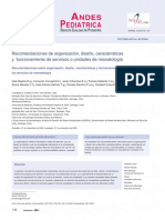 Recomendaciones de Organización, Diseño, Características y Funcionamiento de Servicios o Unidades de Neonatología