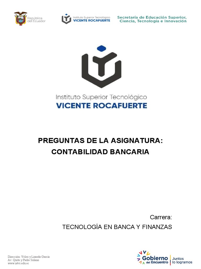 Banco Contabilidad Bancaria Pdf Bancos Contabilidad