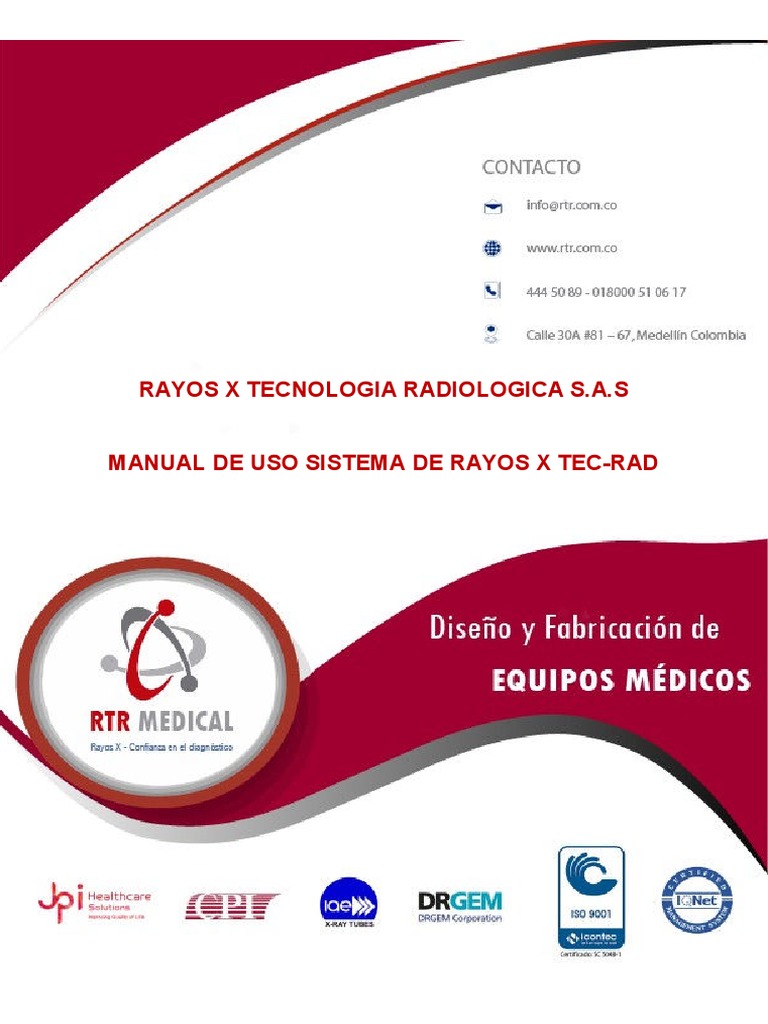 Rayos X Conv RTR Manual de Uso | PDF | Relámpago | Rayo X