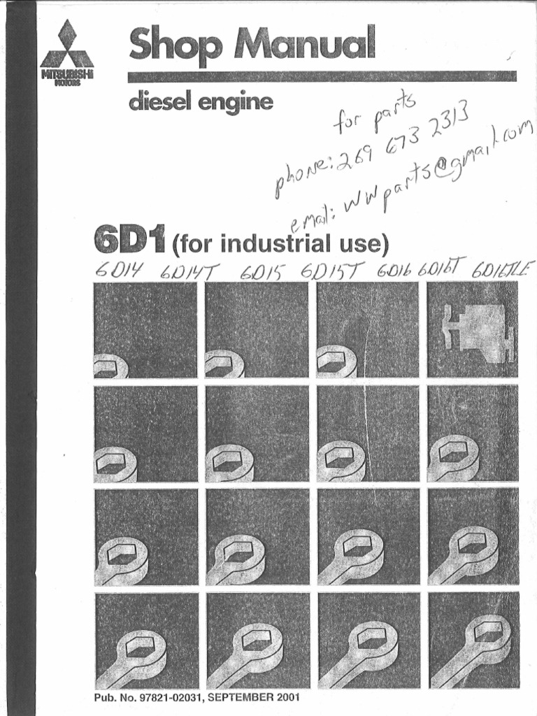 Mitsubishi 6d15 6d15t Shop Manual, Service Manual | PDF