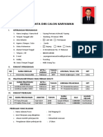 Format Data Diri Calon Karyawan Magang Hse