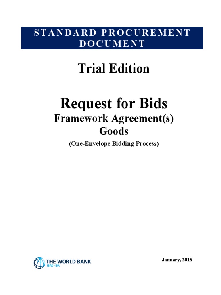 Spdrequest for bids goods framework agreement jan 2018 pdf