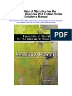 Essentials of Statistics For The Behavioral Sciences 2nd Edition Nolan Solutions Manual