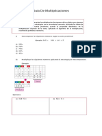 Guía de Multiplicaciones