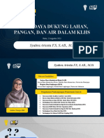 Paparan SDS Ke-113 - Peran Daya Dukung Lahan, Pangan, Dan Air Dalam KLHS