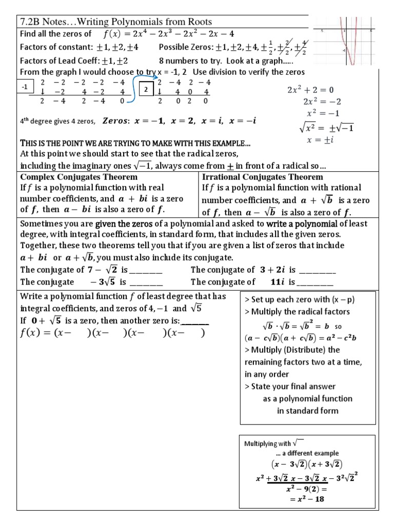 7.4 Notes | PDF | Factorization | Polynomial
