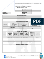 Formato para Un Proyecto de Educación Física-Mtro. Antonio Preza