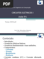 Aulas de Circuitos Elétricos I - Aula 01