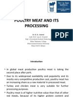 Poultry Meat and Its Processing