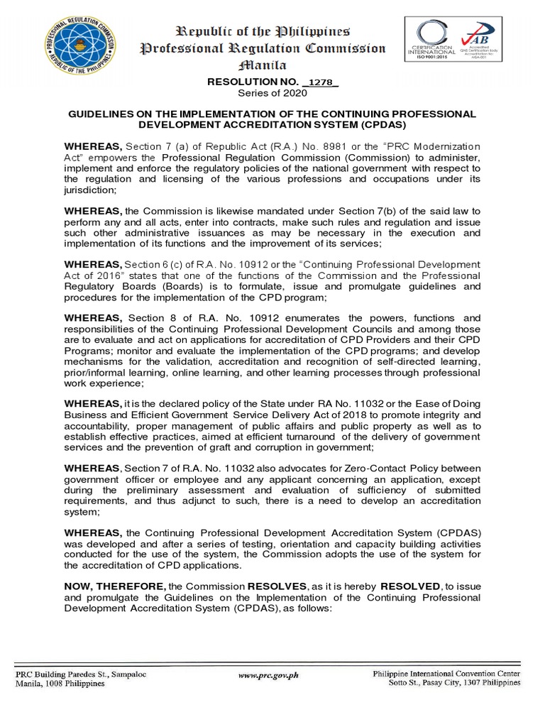 Cpd2020 1278 Published Pdf Professional Development Regulation