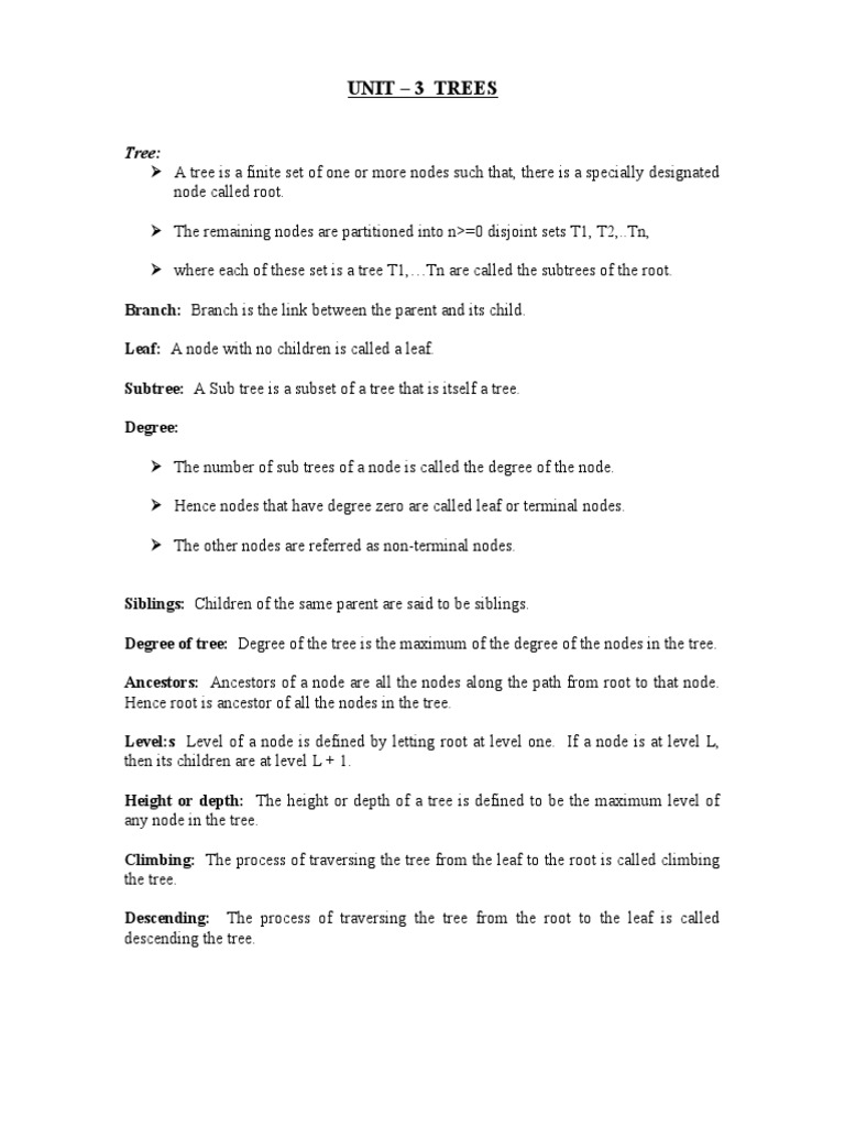 Unit 3a PDF Computer Data Algorithms And Data Structures